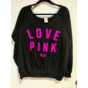 Pink off the shoulder sweater